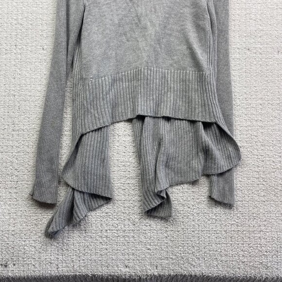 Banana Republic Cardigan Shawl Open Front Ribbed Knit Womens Sz Small Grey - Picture 12 of 12